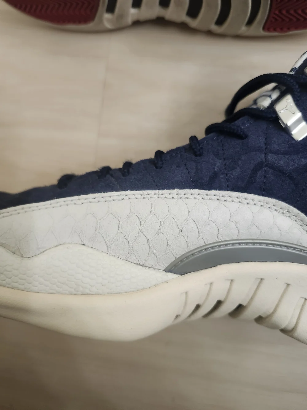 Size 8- Air Jordan International 12 Retro 2018 PRM College Navy/University Red